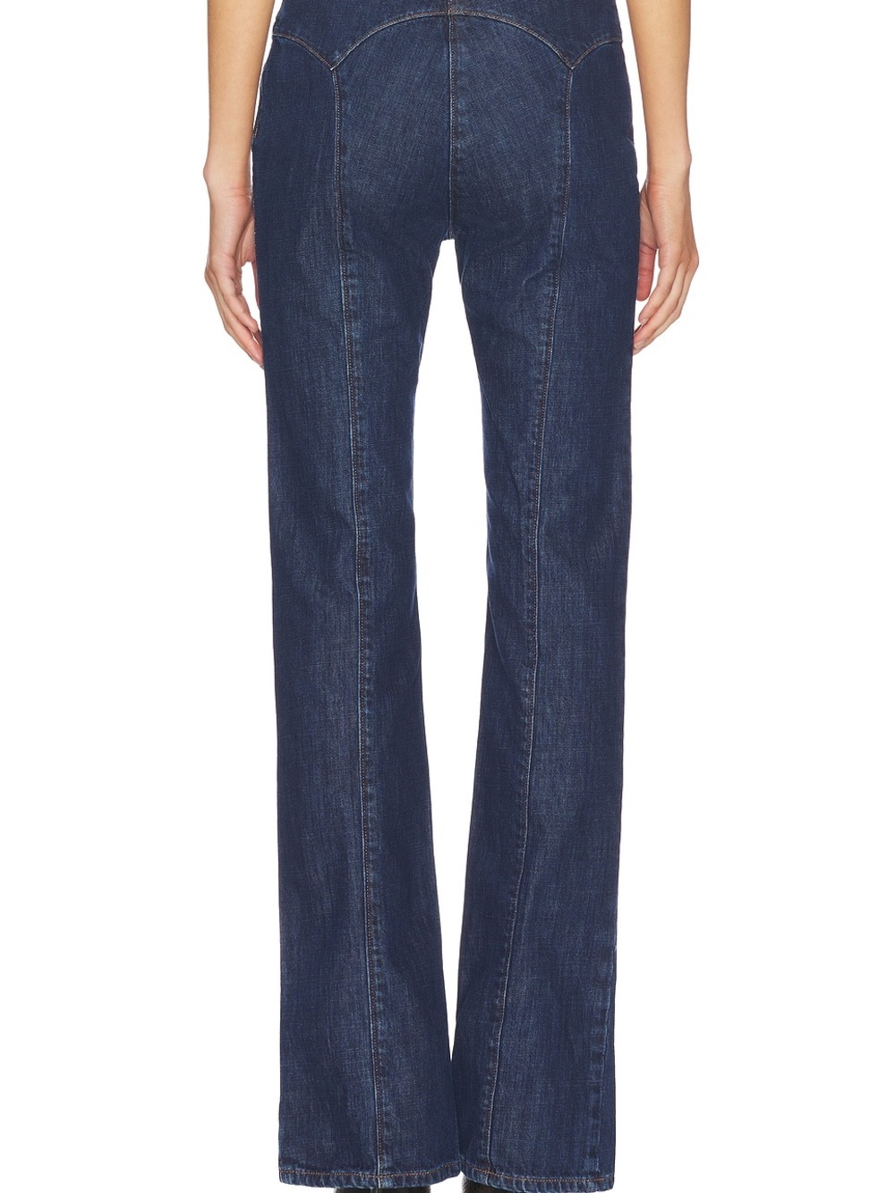 Miaou Element Bootcut Lace Up Pants Size Medium Dark Wash NWT Split Hem - Picture 4 of 6